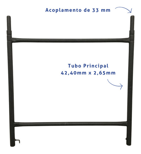 Kit Com 8 Módulo De 1,00 X 1,00m Para Andaime Tubular