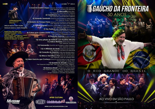 Imagem 5 de 8 de Cd/dvd Gaúcho Da Fronteira 50 Anos + Dvd Os Serranos 40 Anos