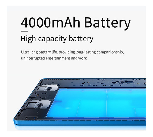 Tableta Android Con Pantalla Hd De 10 Pulgadas, Wi-fi, Blanc