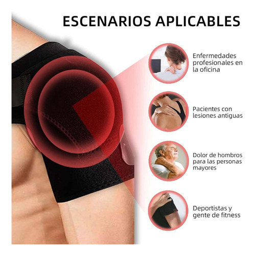 2 Pcs Ajustable Hombrera Con Manga De Compresion Ajustable