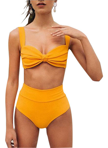 Traje De Baño De Una Pieza De Cintura Alta Bikini Femenino