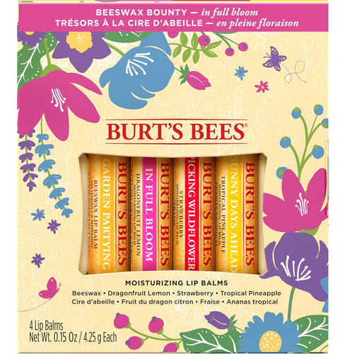 Set De 4 Balsamos Labiales En Cera De Abeja