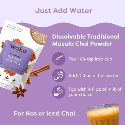 Té Chai Instantáneo, Especias Naturales, Vegano, Sin Azúcar