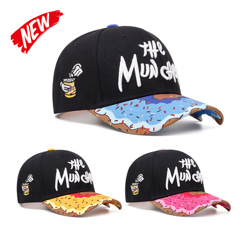 Gorra De Béisbol Con Estampado Donuts, Ajustable, Cadera H,
