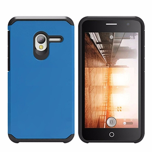Capa Azul Emborrachada Alcatel Pop 3 5.0 Pelicula De Vidro