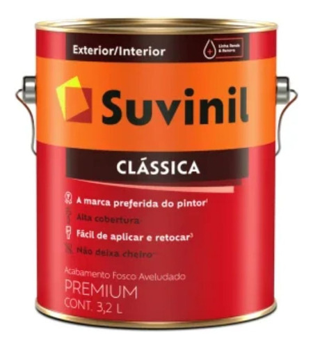 Tinta Para Parede 3,6l Suvinil Clássica Branco