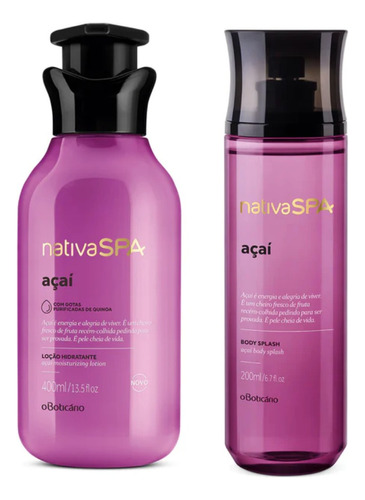 Kit Nativa Spa Acai Hidratante + Body Splash Oboticario