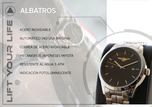 Imagen 5 de 5 de Albatros, Reloj Automático Aviación.