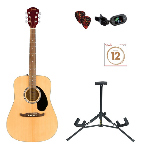 Fender Fa125 Pack Guitarra Acustica Dreadnought + Accesorios