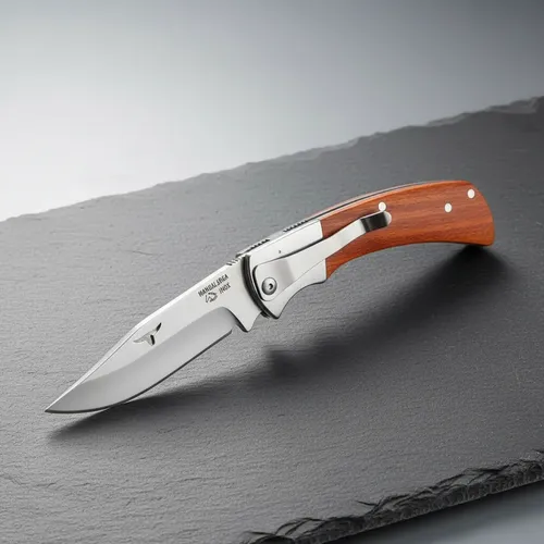 Canivete Mangalarga Inox Presilha Bolso Cabo Madeira 18,5 Cm