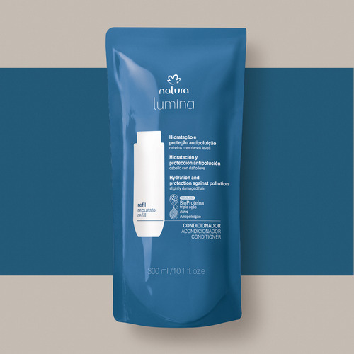 Kit Refil Shampoo+condicionador Natura Lumina Cabelos Lisos