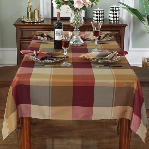 14 Clasico Manteles Para Mesa Rectangular 130 Cm De Cuadros
