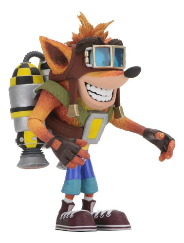 Figura De Accion Neca Crash Bandicoot: Crash Jet Pack