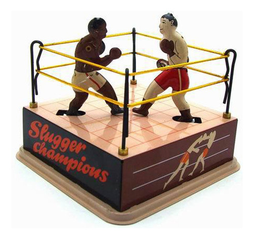 Ring De Lucha Libre Con Caja De Boxeo De Juguete De Hojalata