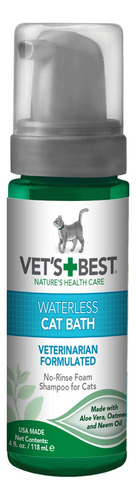 Vet's Best Dry Clean Waterless Cat Bath Foam, 4oz