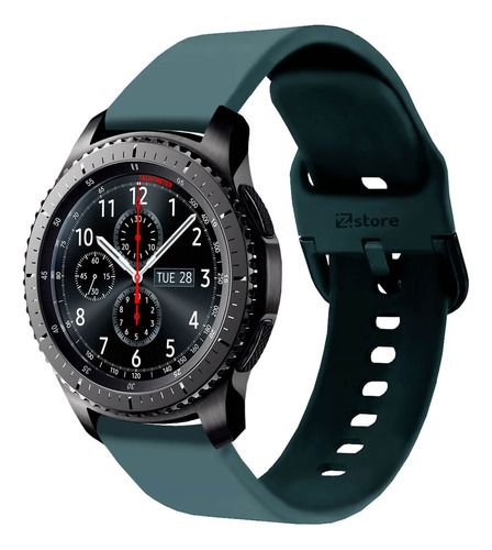 Correa Compatible Con Samsung Gear S3 Clasico Verde Oscuro