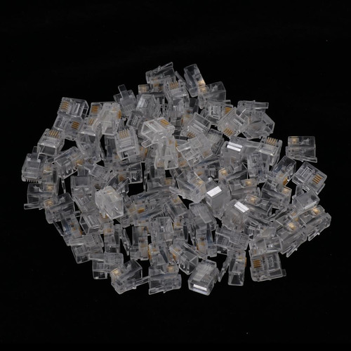 100 Unids Rj11 Rj-11 6p4c Enchufe Modular Cable Conector De