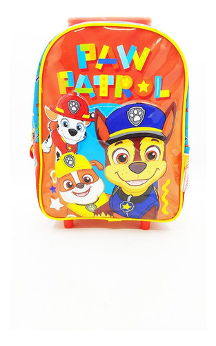 Mochila Paw Patrol Al Rescate Con Carro 12 Original