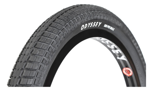 Cubierta Bmx Odyssey Aitken 20x2.45 - Wake Up Bikes Color Negro