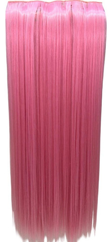 Apliques De Cabelo Tic Tac Fibra Orgânica 70cm Rosa