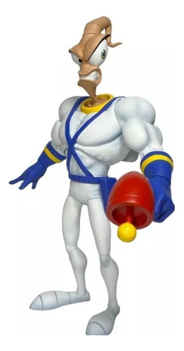 Figura Jim Lombriz Original Earthworm Jim Con Accesorios