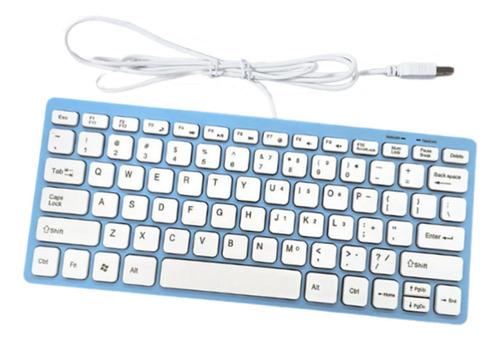 Teclado Con Cable Usb, Escritura Cómoda, Profesional, Azul