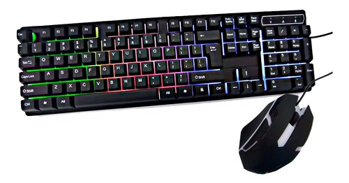 Combo Teclado Y Mouse Gamer Usb Luces Color Unitec Dg0905 