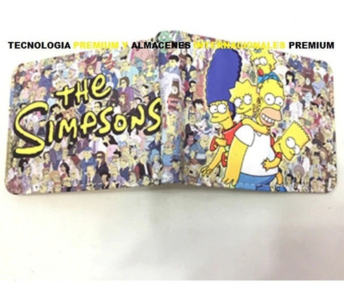 Carteras Unisex Cocidas A Mano Doble Vista Los Simpsons