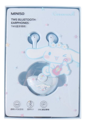 Audífonos Bluetooth Miniso Sanrio Series Cinnamon Dog Tws 1