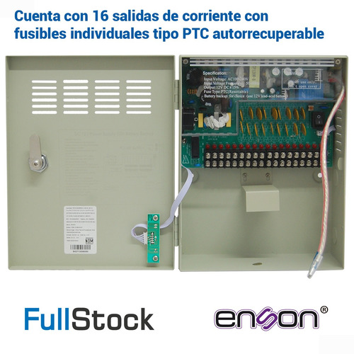 Fuente De Poder Caja Para 16cam Cctv 12v 10a Con Respaldo