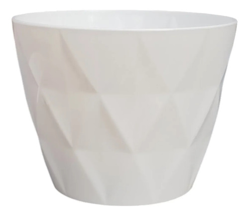 Maceta Ta Plastic Linea Diamante 15 - Diseño Elegante Blanco Diamante 15