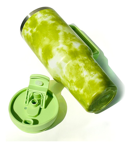 Copo Térmico Inox 1,2l Verde Claro Com Canudo Reutilizavel