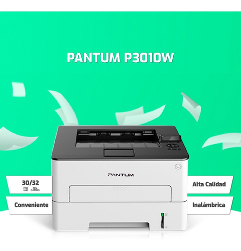 Imagen 4 de 10 de Impresora Pantum Laser Simple Función P3010dw Wifi Usb Nfc
