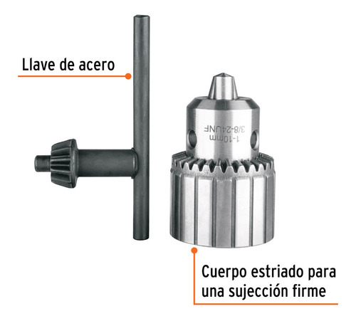 Broquero Uso Rudo Con Llave 3/8'' Truper 102477