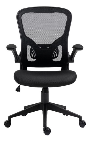 Silla De Escritorio Ergonomica Jd 905 Mesh Negro C/ruedas .* Material del tapizado Microespacial