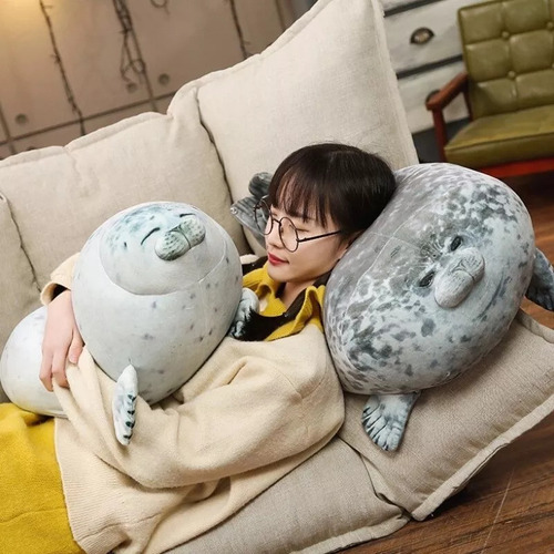 Lt Bbt Foca Gordita Manchada - Almohada De Peluche - 60 Cm