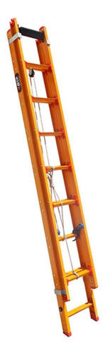 Escalera de fibra de vidrio Botafogo Lar & Lazer EFP9915 naranja