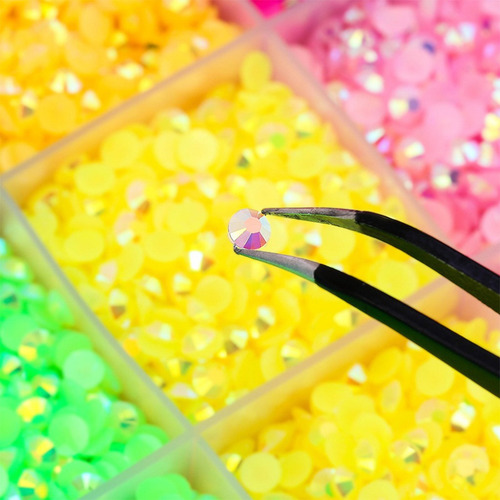 Juego De Gemas De Cristal Redondas Clear Ab Diy Craft 5 Mm
