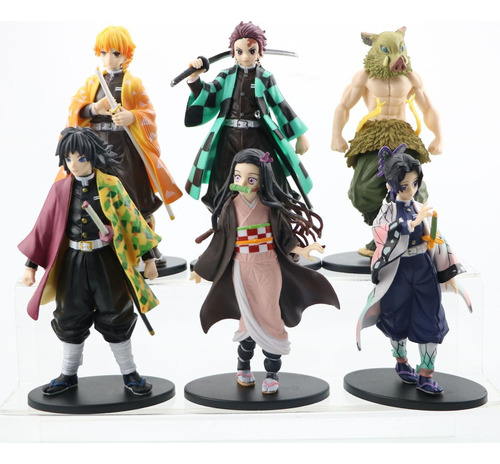 Lote De 6 Figuras Anime Demon Slayer Modelos De Juguetes