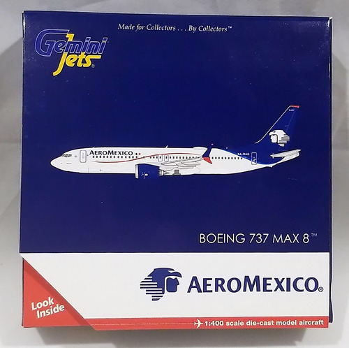 Avion Aeromexico Boeing 737 Max 8 Xa-mag 1:400 Gemini Jets (Usado)