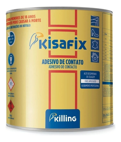 Cola De Contato Kisafix Kisaforte Sapateiro Marceneiro 700g Cor Amarelo