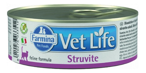 Alimento Vet Life Lata Húmedo Gato Urinary Struvite 85g Pt