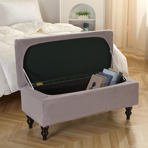 Funda Otomana Rectangular Para La Mayoría De Los Gris Claro