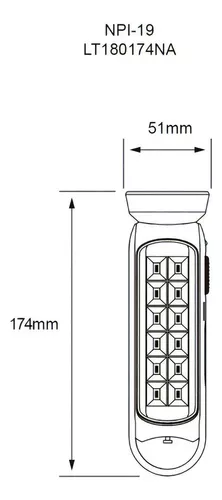 Lámpara Portátil Led 3.5 W Batería Recargable 4 H Tecnolite Color