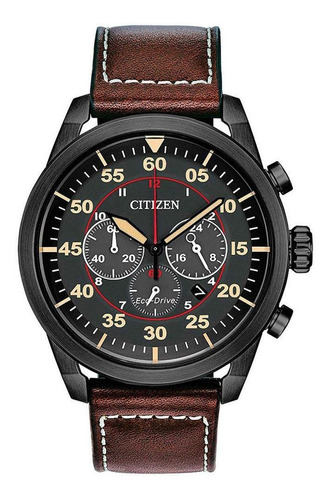 Ca4215-47e Reloj Citizen Eco Drive Avion Cafe/negro Color de la correa Café Color del bisel Cafe Color del fondo Negro