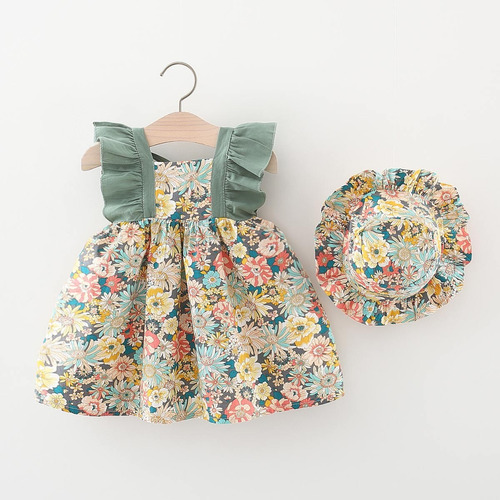 Vestido Casual Cómodo Y Fresco De Algodón Para Bebé Niña
