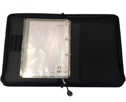 Imagem 4 de 10 de Fichario 4 Argolas Universitario Arg Nylon Preto Teen Acp