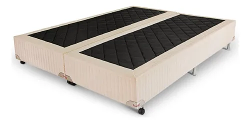 Base Box King 193x203x25cm Veludo Prorelax Bege Ijwt
