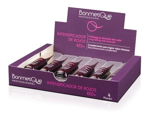 Ampollas Plumari Bonmetique Intensificador De Rojos 12u X3ml