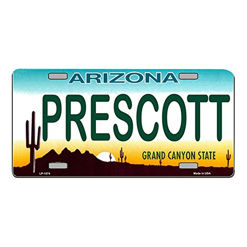 Blonde Lp 1074 Prescott Arizona Novedad Metal License Plate